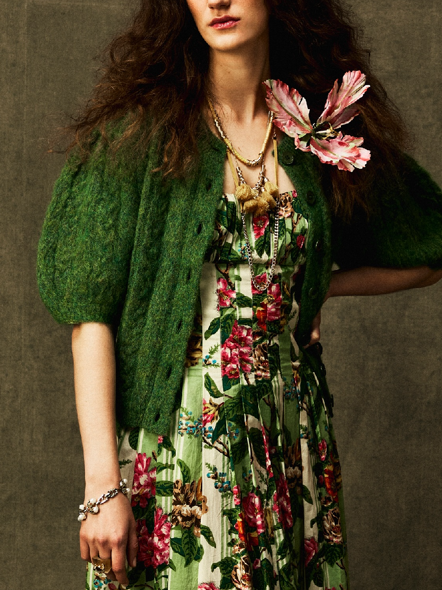 The Shirly Dress In Garden Stripe