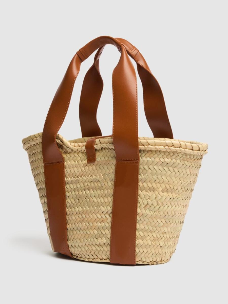 Midi Sense Raffia Tote Bag