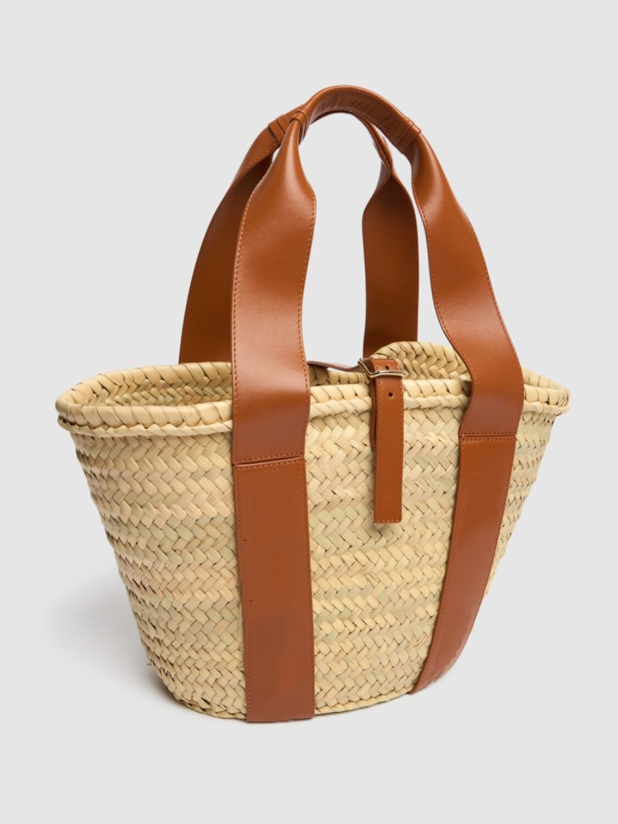 Midi Sense Raffia Tote Bag