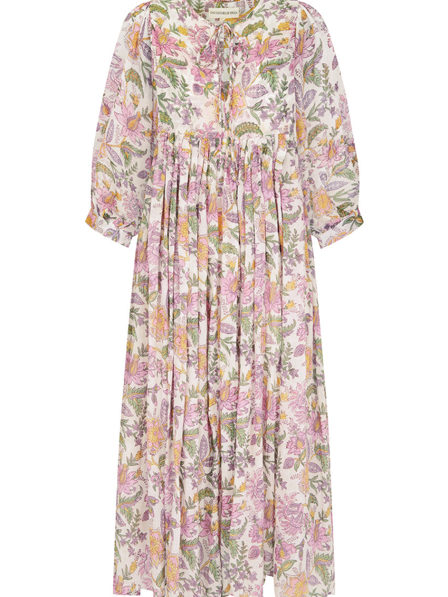 LILY Midi Dress ~ Fuchsia Bloom