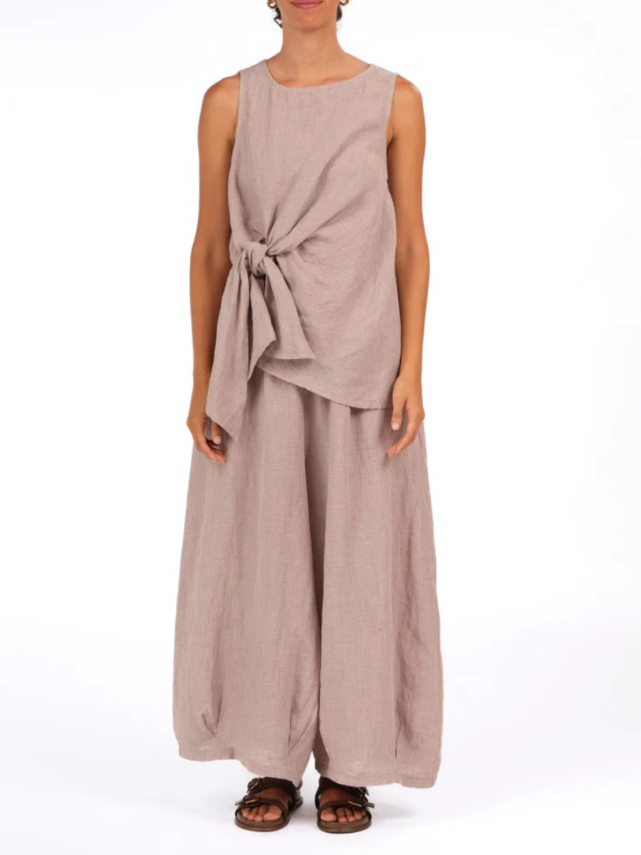 Linen Lace-Up Set