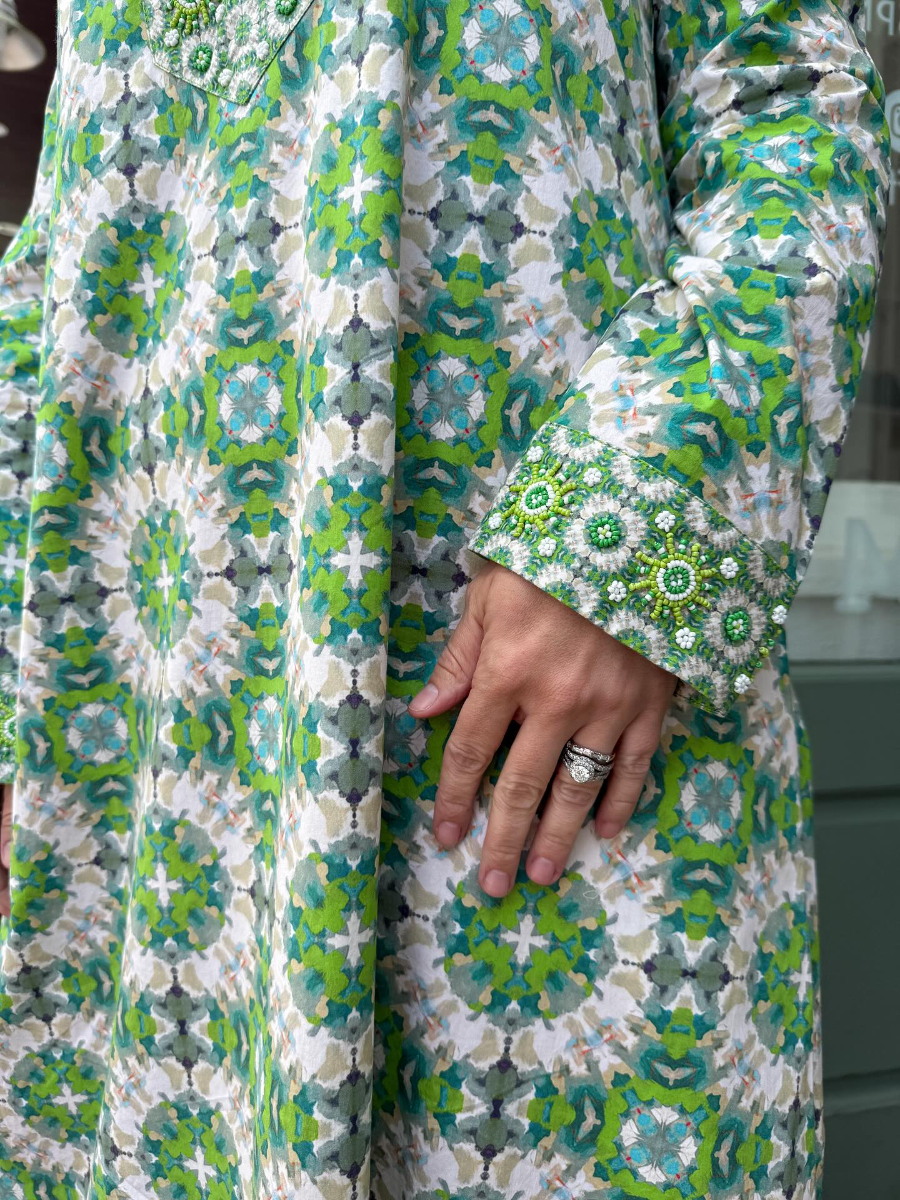 Brooks Ave new Turtleback Print Kaftan Dress