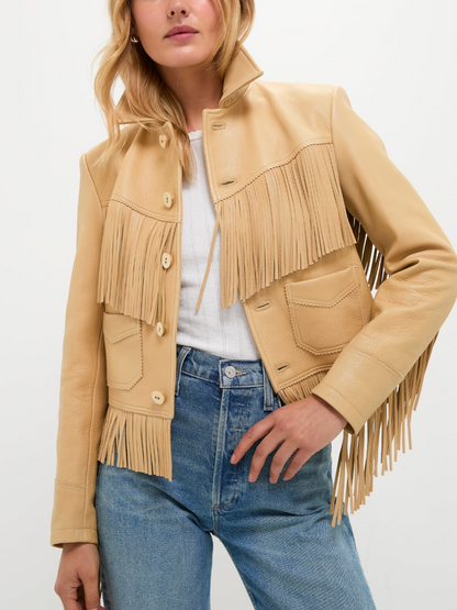 Fringe Leather Jacket