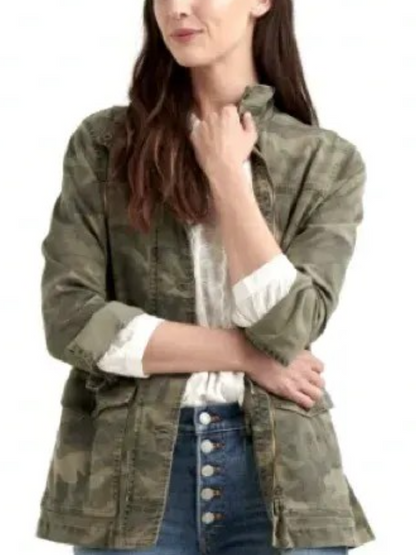 Lucky Brand Camo Printed Utility Jacket