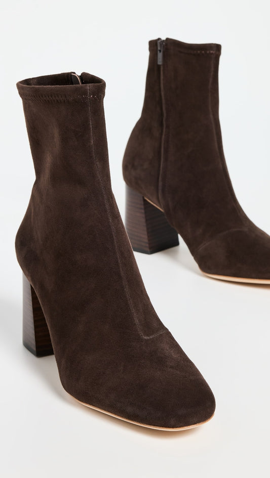 Elise Slim Ankle Booties With Block Heel