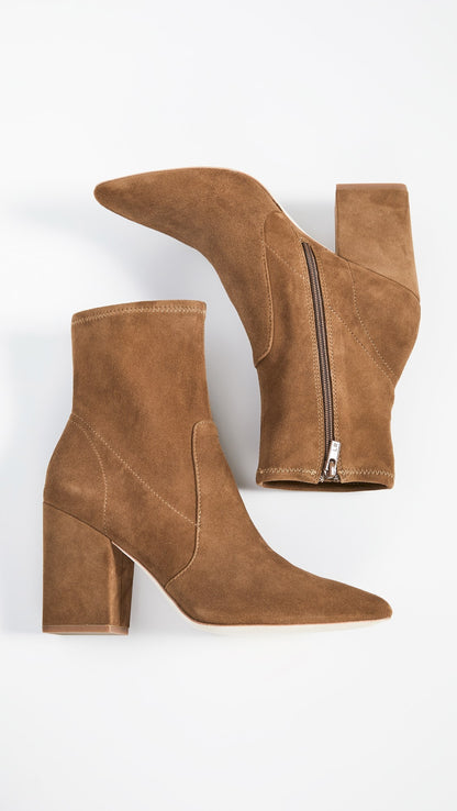 Elise Slim Ankle Booties With Block Heel