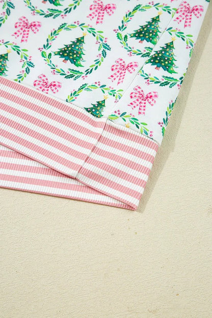 Christmas Trees And Bows Pajama Set