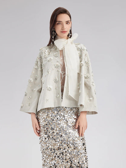 Sequin Embellished Stretch Skirt