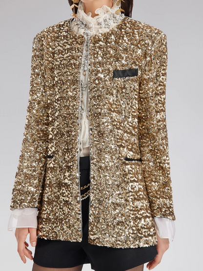 Light Luxury Sequin Heavy-Duty Blazer