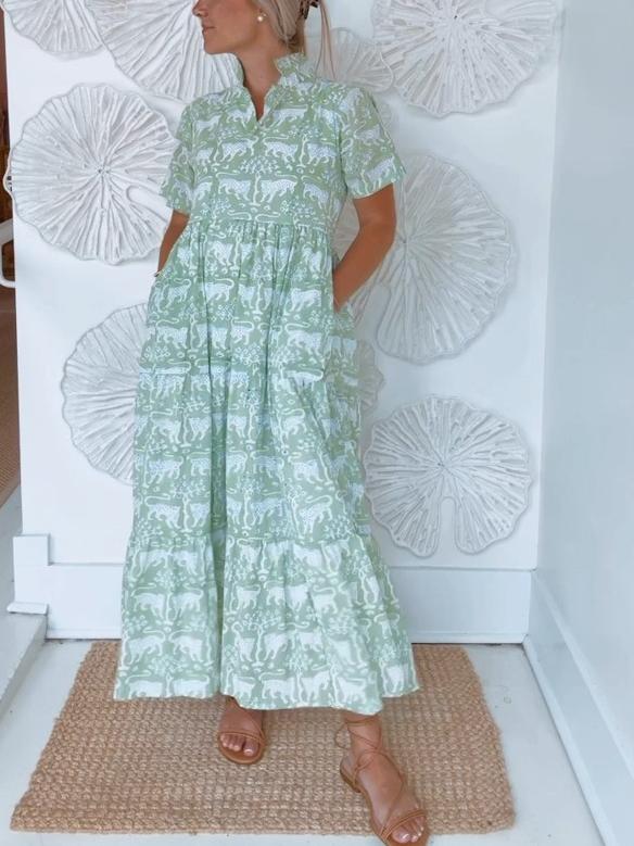 The Oliver Block Print Maxi