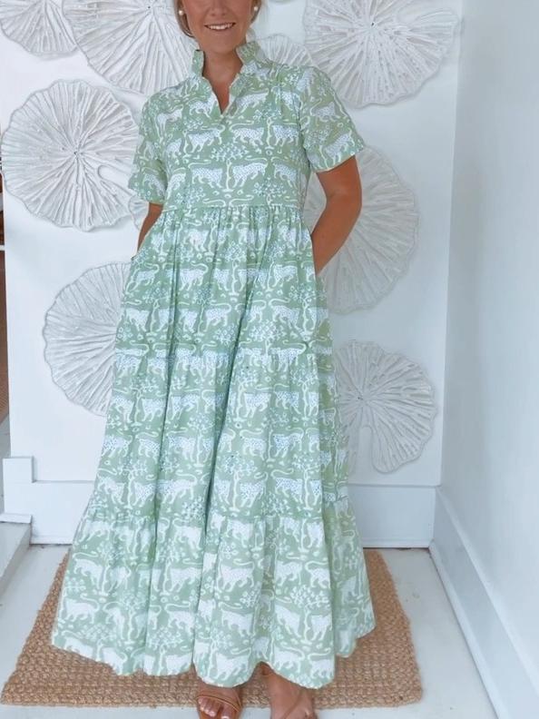 The Oliver Block Print Maxi