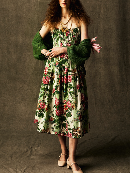 The Shirly Dress In Garden Stripe