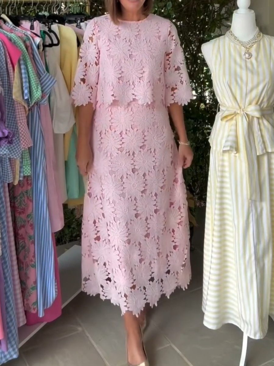 Gorgeous Lace Set, Baby Pink