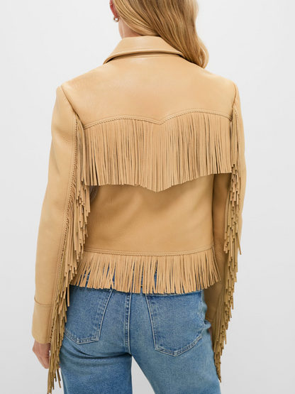 Fringe Leather Jacket
