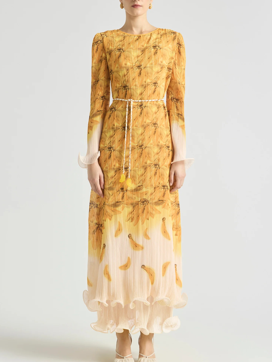 BATHERS FLUTED PLEAT MAXI DRESS