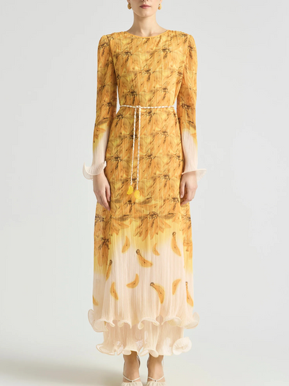 BATHERS FLUTED PLEAT MAXI DRESS