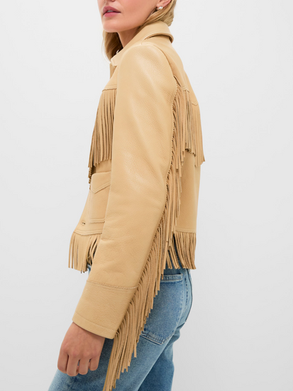 Fringe Leather Jacket
