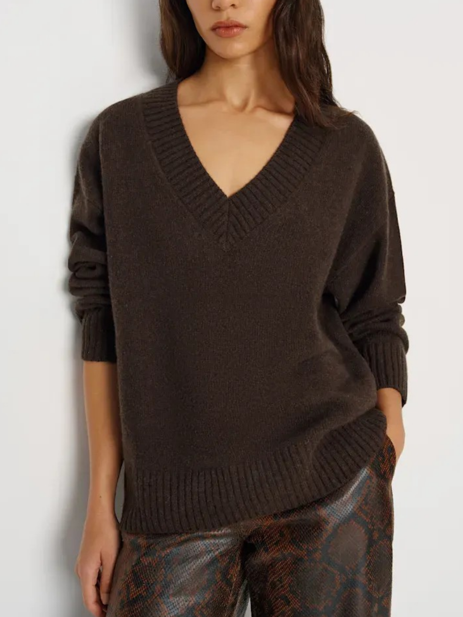 Fluid Twill Satin High-Waisted Trousers