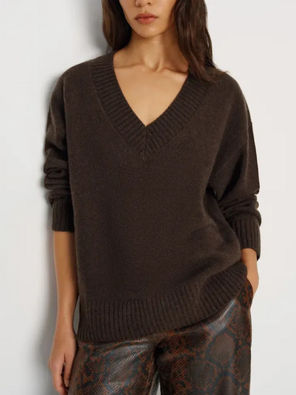 Fluid Twill Satin High-Waisted Trousers