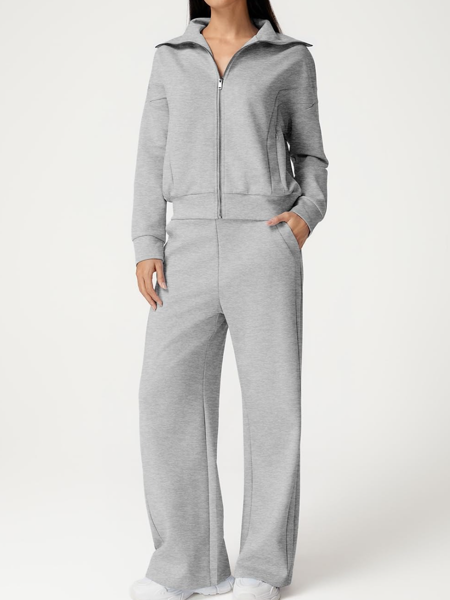 Cotton Two Piece Outfits Tracksuit
