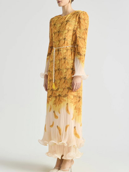 BATHERS FLUTED PLEAT MAXI DRESS