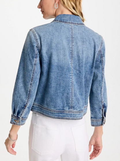 Cropped Denim Trucker Jacket