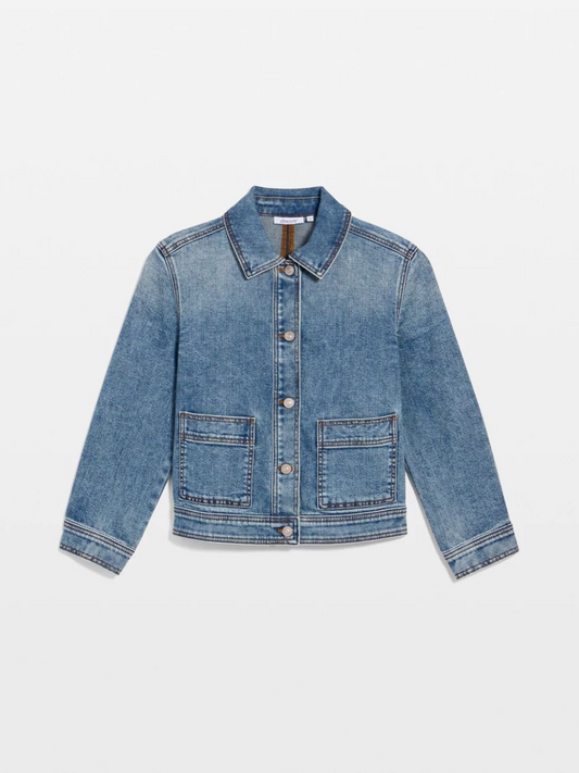 Cropped Denim Trucker Jacket