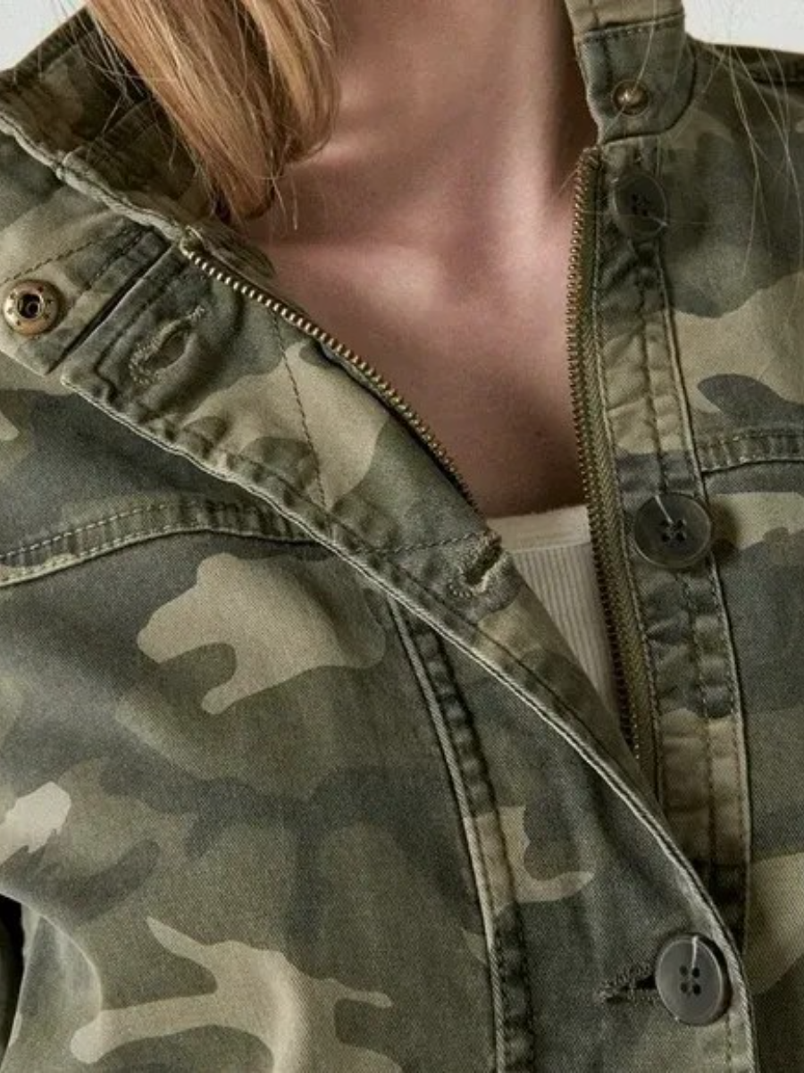 Lucky Brand Camo Printed Utility Jacket