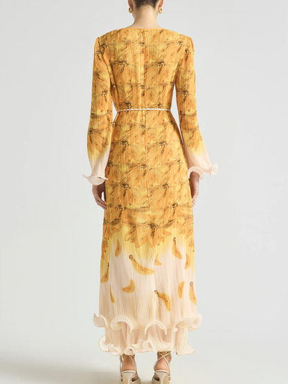 BATHERS FLUTED PLEAT MAXI DRESS