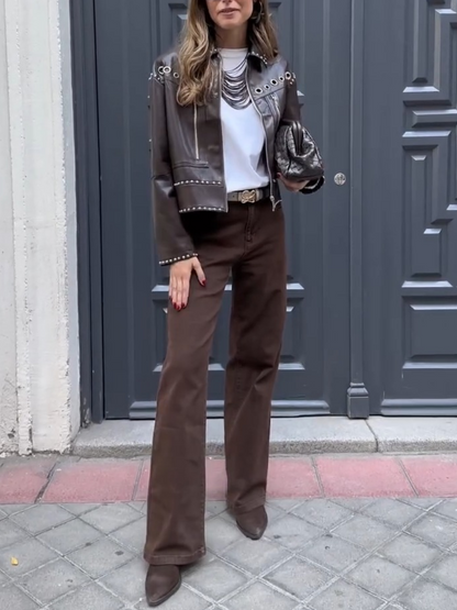 Leather Ring Jacket