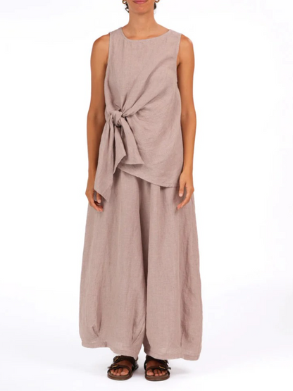 Linen Lace-Up Set