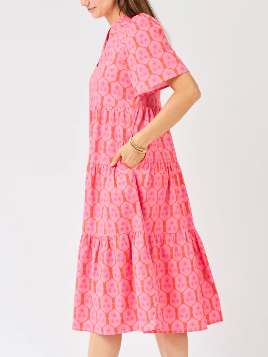 Rosette Charm Pink Dress