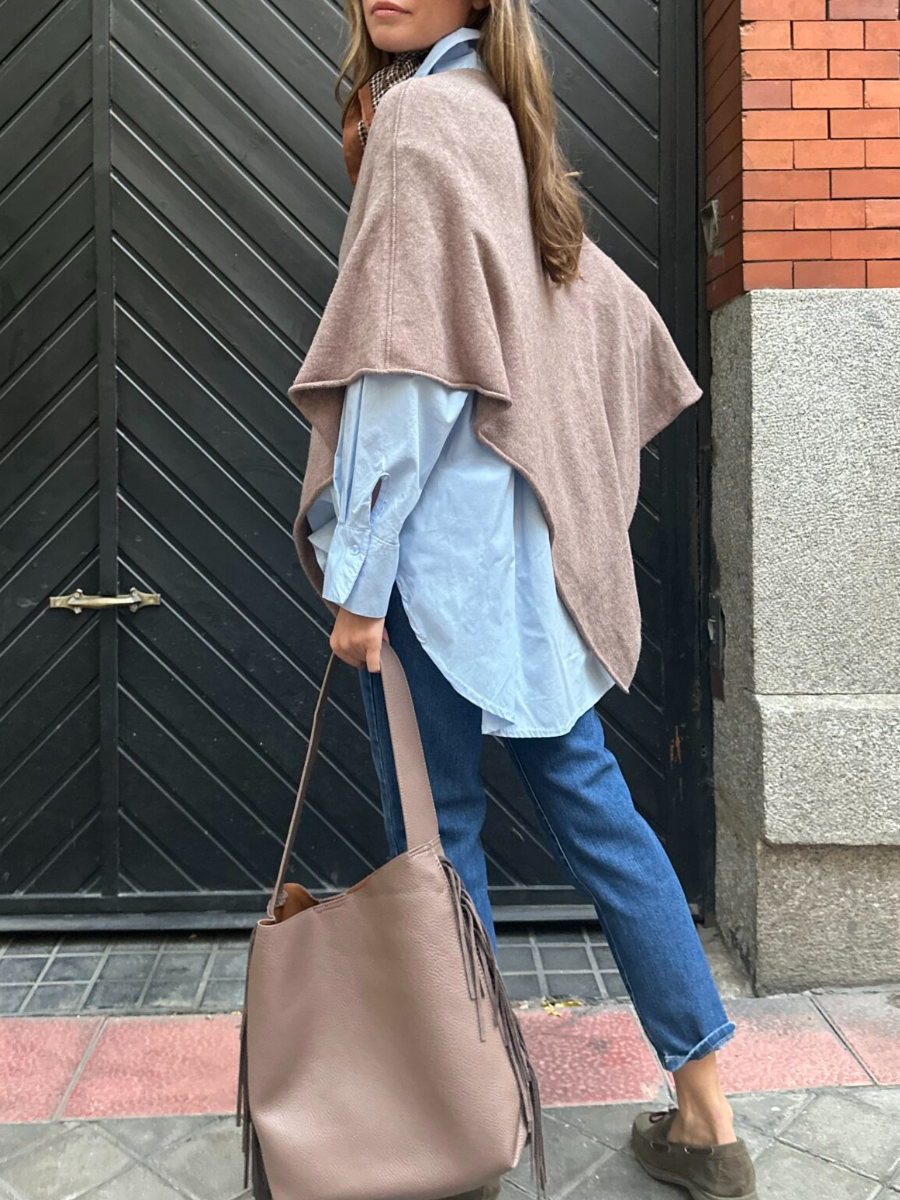 Mink Knit Cape