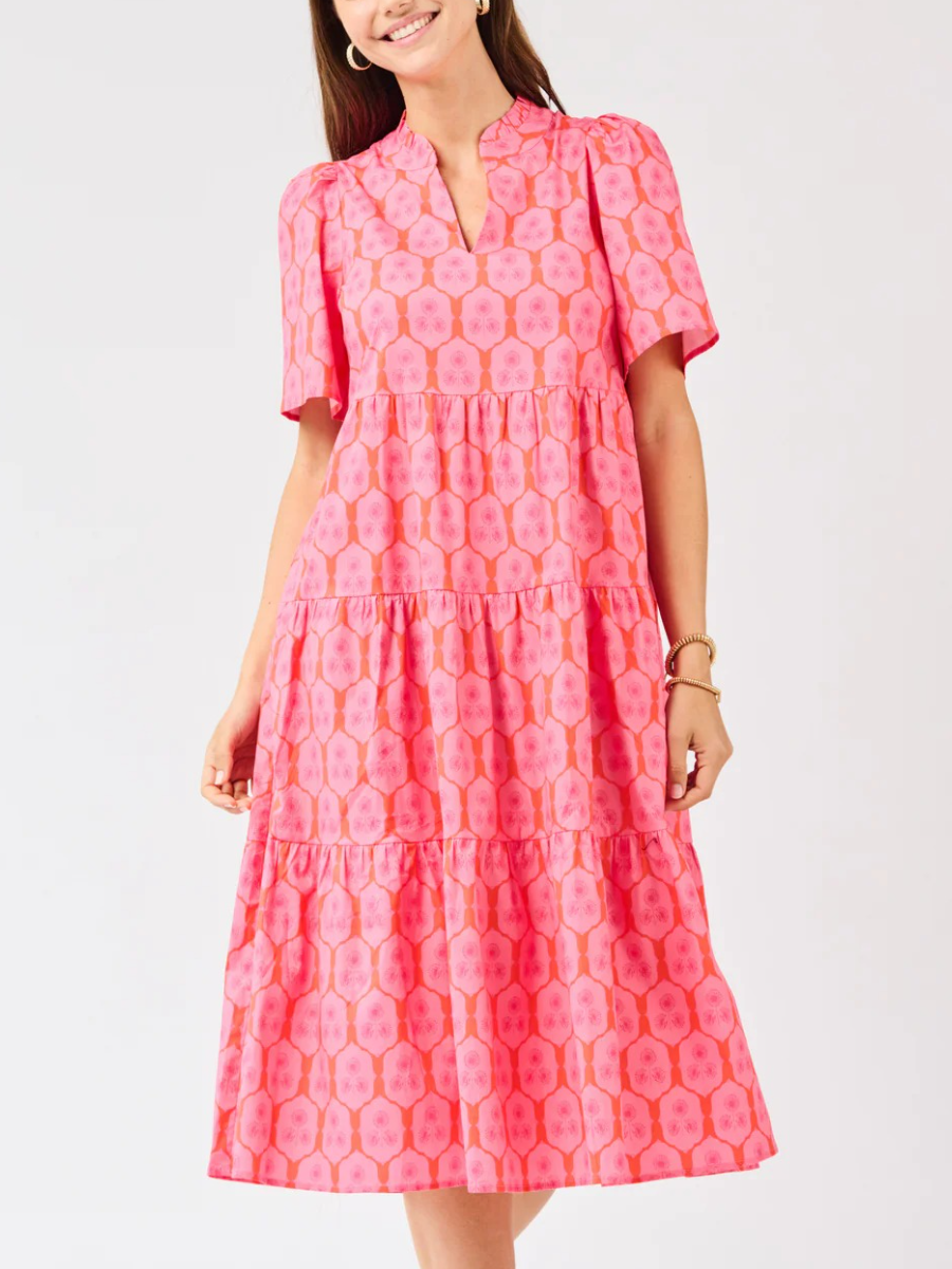Rosette Charm Pink Dress