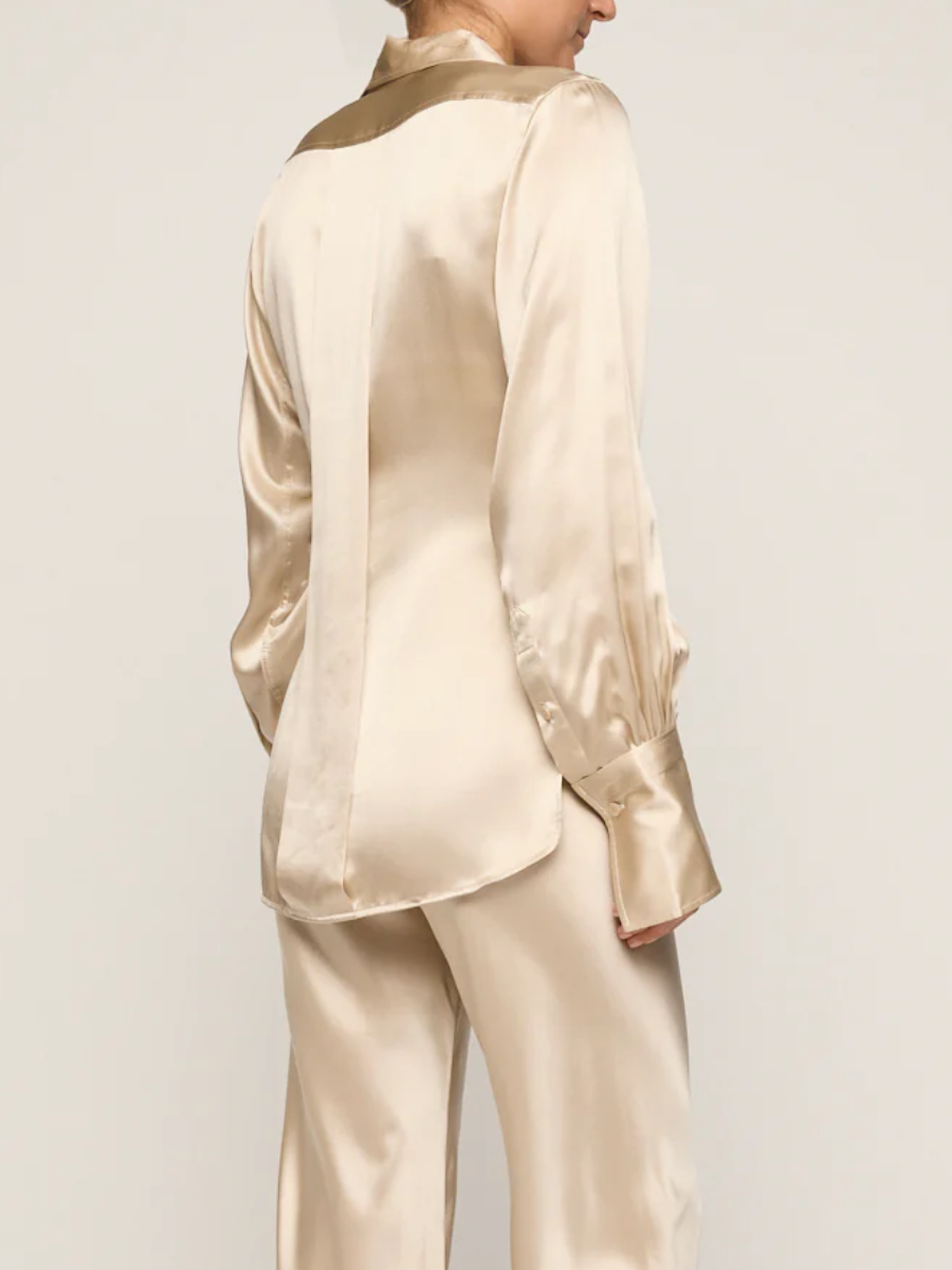 Tori Silk Shirt Champagne