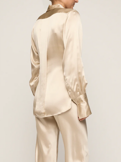 Tori Silk Shirt Champagne