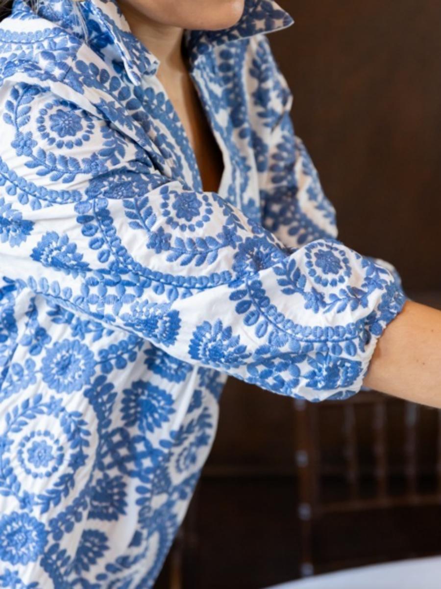 Embroidery Classic Spring Midi Dress