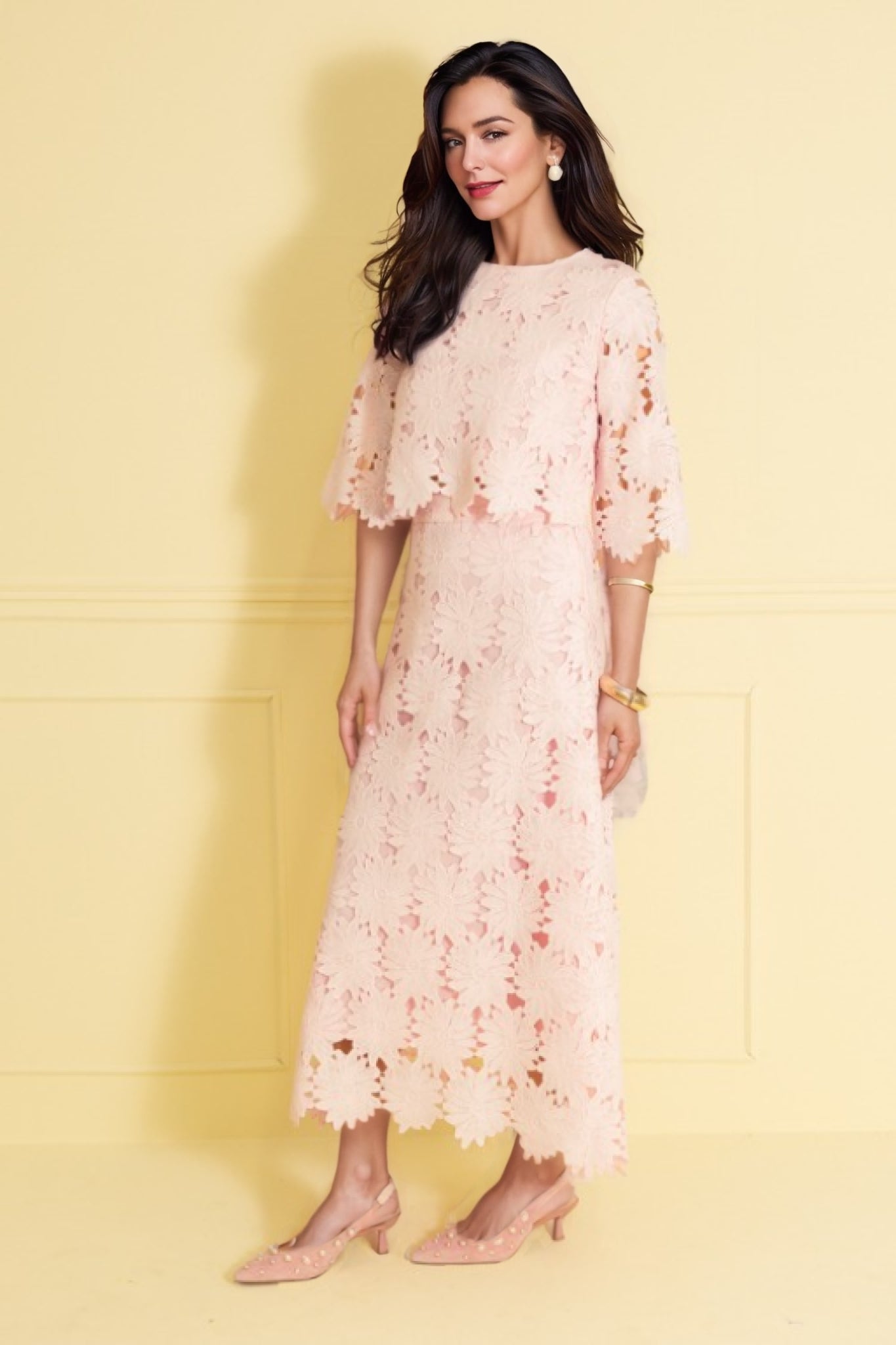 Gorgeous Lace Set, Baby Pink