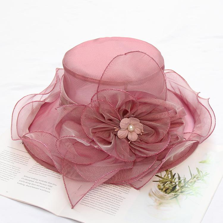 Women's Wide Brim Church Bridal Tea Party Wedding Hat