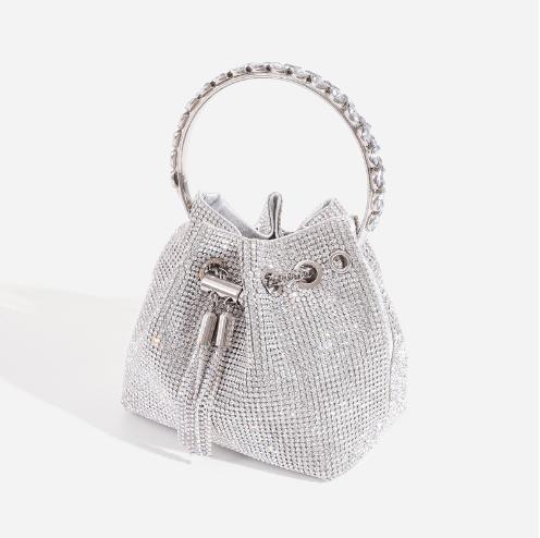 Shiny Bucket Bag With A Slant